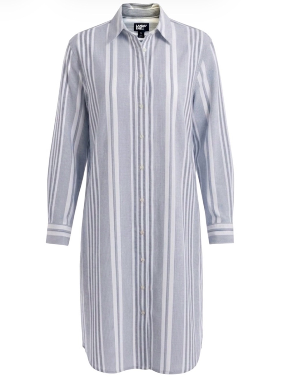 Land’s End Cotton Shirt Dress Striped XL Size 18